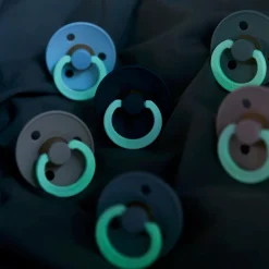 Bibs Pacifier 6-18m (2) - Glow in the Dark Petrol/Deep Space (Size 2)
