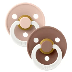 Bibs Pacifier 0-6m (2) - Glow in the Dark Blush/Woodchuck