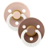 Bibs Pacifier 6-18m (2) - Glow in the Dark Blush/Woodchuck (Size 2)
