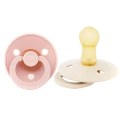 Bibs Pacifiers & Clips|Pacifiers & Clips>Pacifier 0-6m (2) - Ivory / Pink (Size 1)