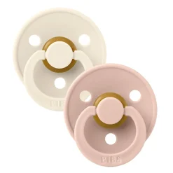 Bibs Pacifier 18-36m (2) - Ivory / Blush (Size 3)