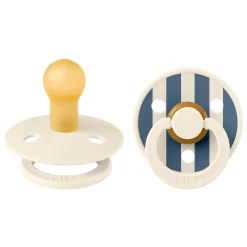 Bibs Pacifiers & Clips|Pacifiers & Clips>Pacifier 0-6m (2) - Studio Ivory Steel Blue Mix (Size 1 )