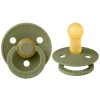 Bibs Pacifiers & Clips|Pacifiers & Clips>Pacifier 0-6m Set of 2 - Olive (Size 1)