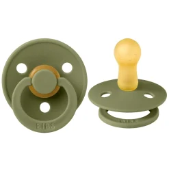 Bibs Pacifiers & Clips|Pacifiers & Clips>Pacifier 0-6m Set of 2 - Olive (Size 1)
