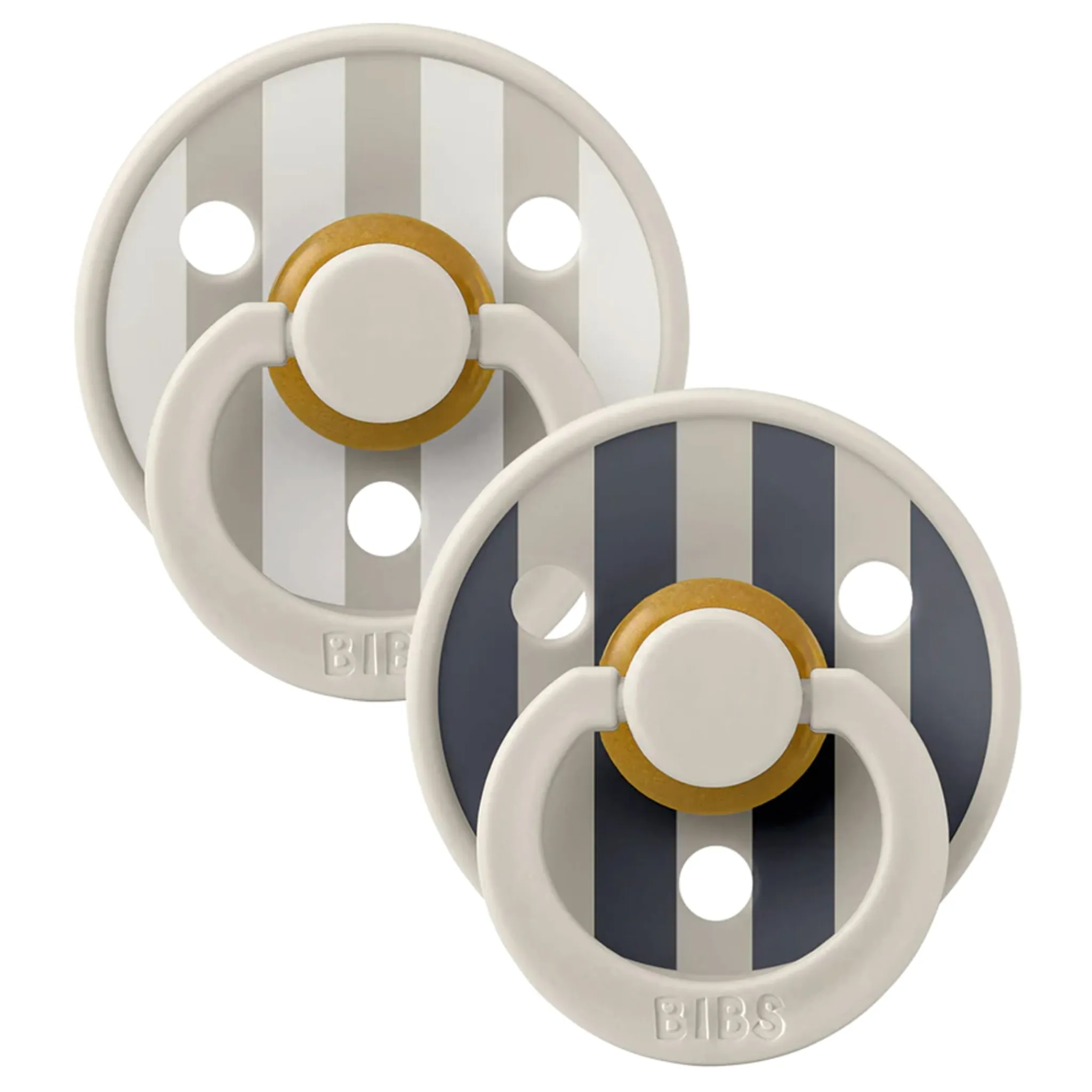 Bibs Pacifier 0-6m Set of 2 - Block Sand Mix (Size 1)