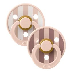Bibs Pacifier 6-18m Set of 2 - Block Blush Mix (Size 2)