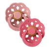 Bibs Pacifier Boheme (2) 6-18m - Dusty Pink/Coral (Size 2)