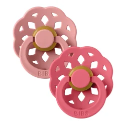 Bibs Pacifier Boheme (2) 6-18m - Dusty Pink/Coral (Size 2)