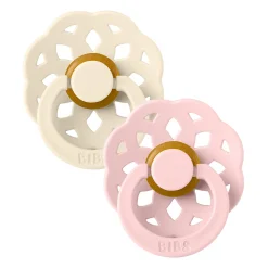 Bibs Pacifiers & Clips|Pacifiers & Clips>Pacifier Boheme (2) 6-18m - Ivory Pink (Size 2)