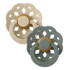 Bibs Pacifiers & Clips|Pacifiers & Clips>Pacifier Boheme (2) 0-6m - Vanilla/Pine (Size 1)