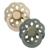 Bibs Pacifier Boheme 2-Pack 6-18m - Vanilla/Pine (Size 2)