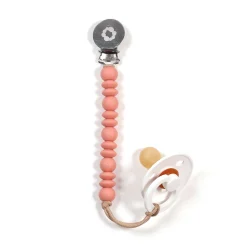 Bulle Pacifiers & Clips|Pacifiers & Clips>Pacifier Clip - Inox Blush