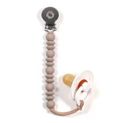Bulle Pacifiers & Clips|Pacifiers & Clips>Pacifier Clip - Inox Taupe