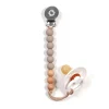 Bulle Pacifier Clip - Inox Wood Taupe