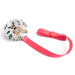 Loliko Pacifiers & Clips|Pacifiers & Clips>Pacifier Clip - Pink Deer
