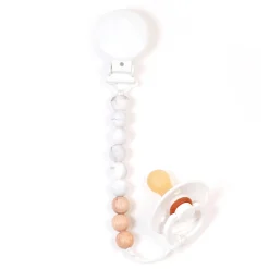 Bulle Pacifier Clip - Pur Marble Wood