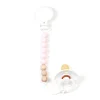Bulle Pacifier Clip - Pur Pink Wood