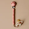 Bulle Pacifiers & Clips|Pacifiers & Clips>Pacifier Clip Halo - Blush