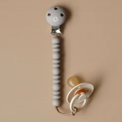 Bulle Pacifiers & Clips|Pacifiers & Clips>Pacifier Clip Halo - Off Taupe