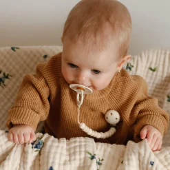 Bulle Pacifier Clip Halo - Off White