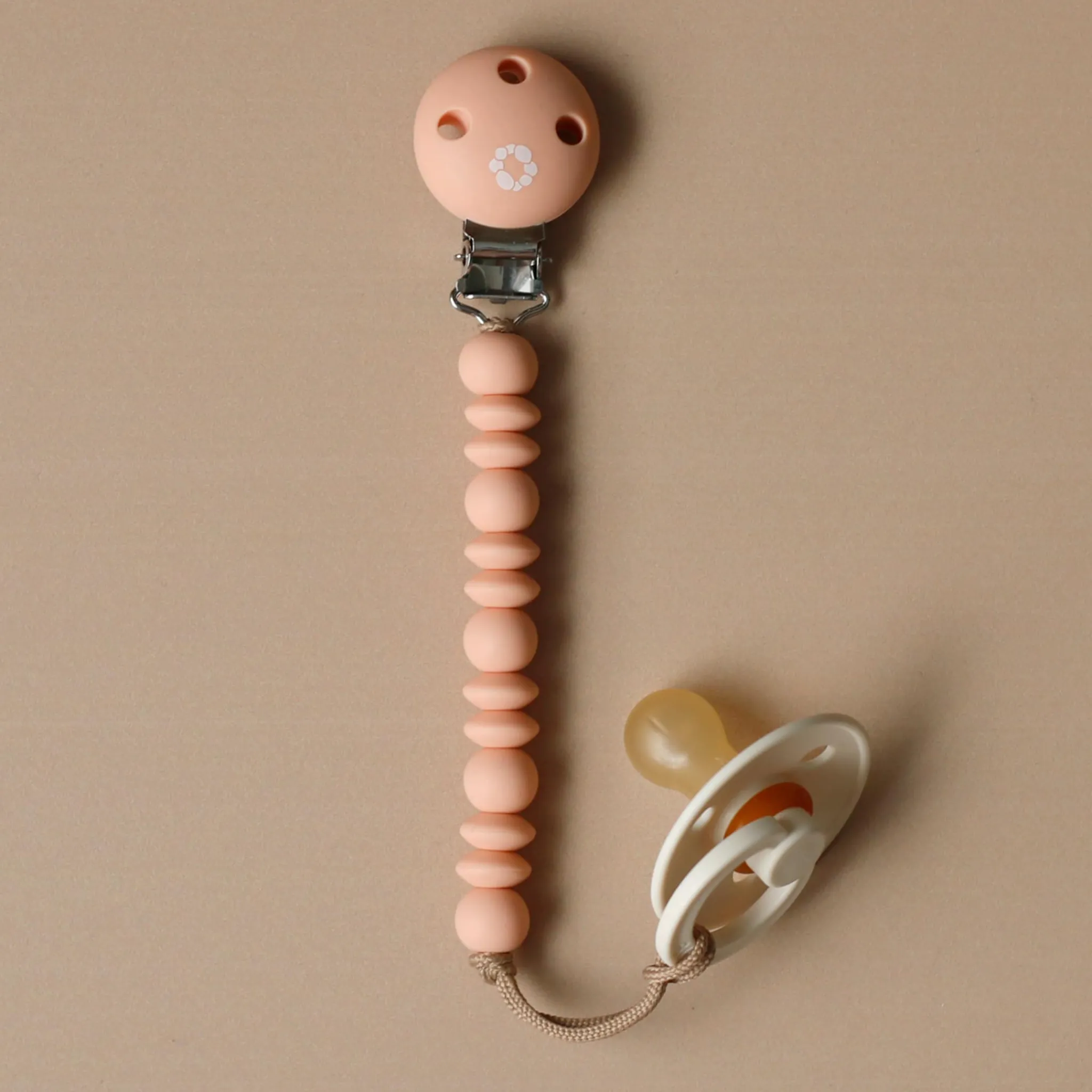 Bulle Pacifier Clip Halo - Peach