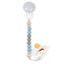 Bulle Pacifier Clip Ora - Grey Blue