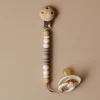 Bulle Pacifier Clip Ora- Wood White