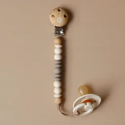 Bulle Pacifier Clip Ora- Wood White