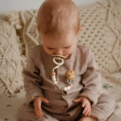 Bulle Pacifier Clip Ora- Wood White