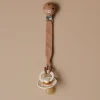 Bulle Pacifier Clip Relief - Leather