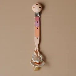 Bulle Pacifier Clip Retro - Pink