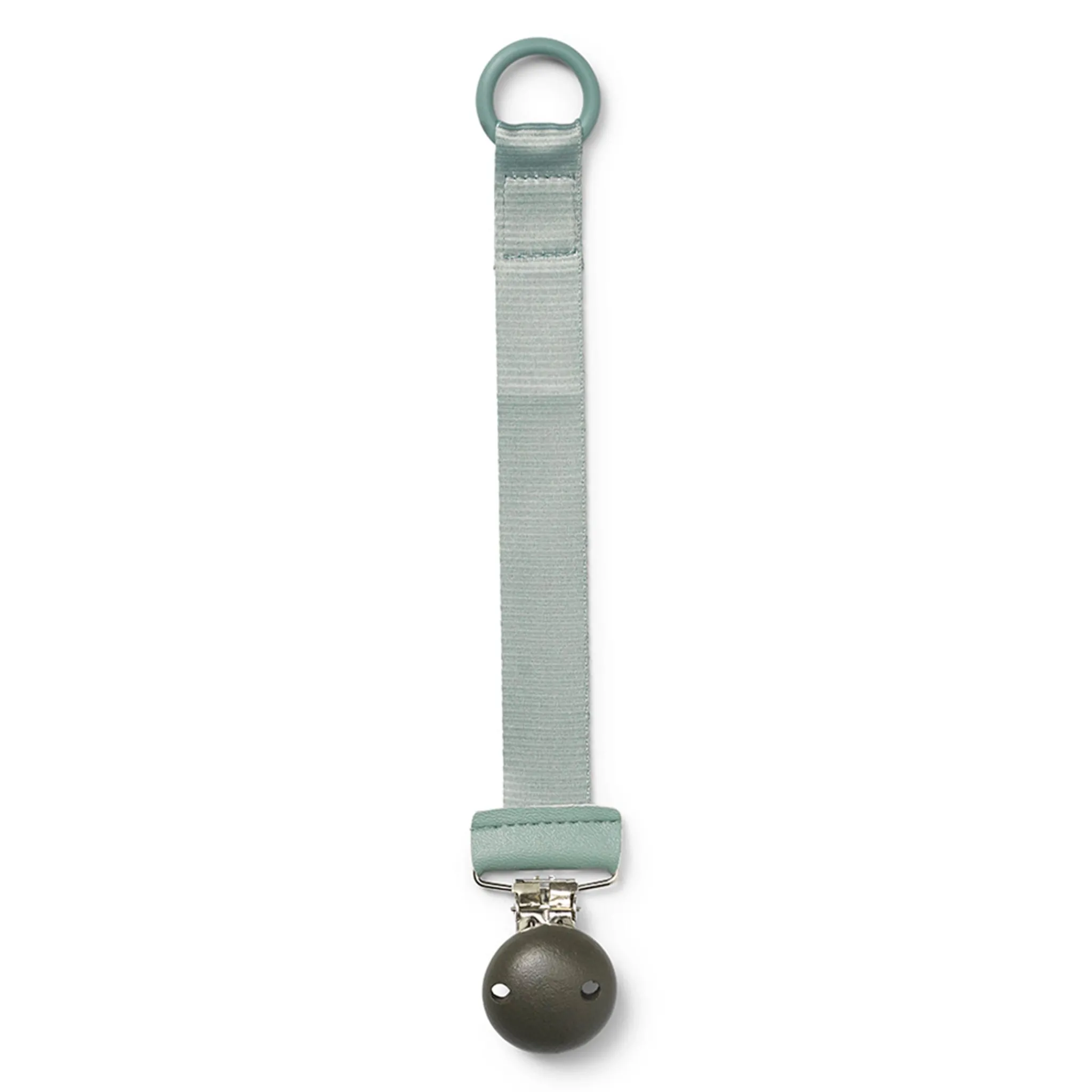 Elodie Pacifier Clip Wood - Hazy Jade