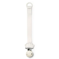 Elodie Pacifiers & Clips|Pacifiers & Clips>Pacifier Clip Wood - Vanilla White