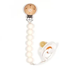 Bulle Pacifiers & Clips|Pacifiers & Clips>Pacifier-Clip Moon Wood White