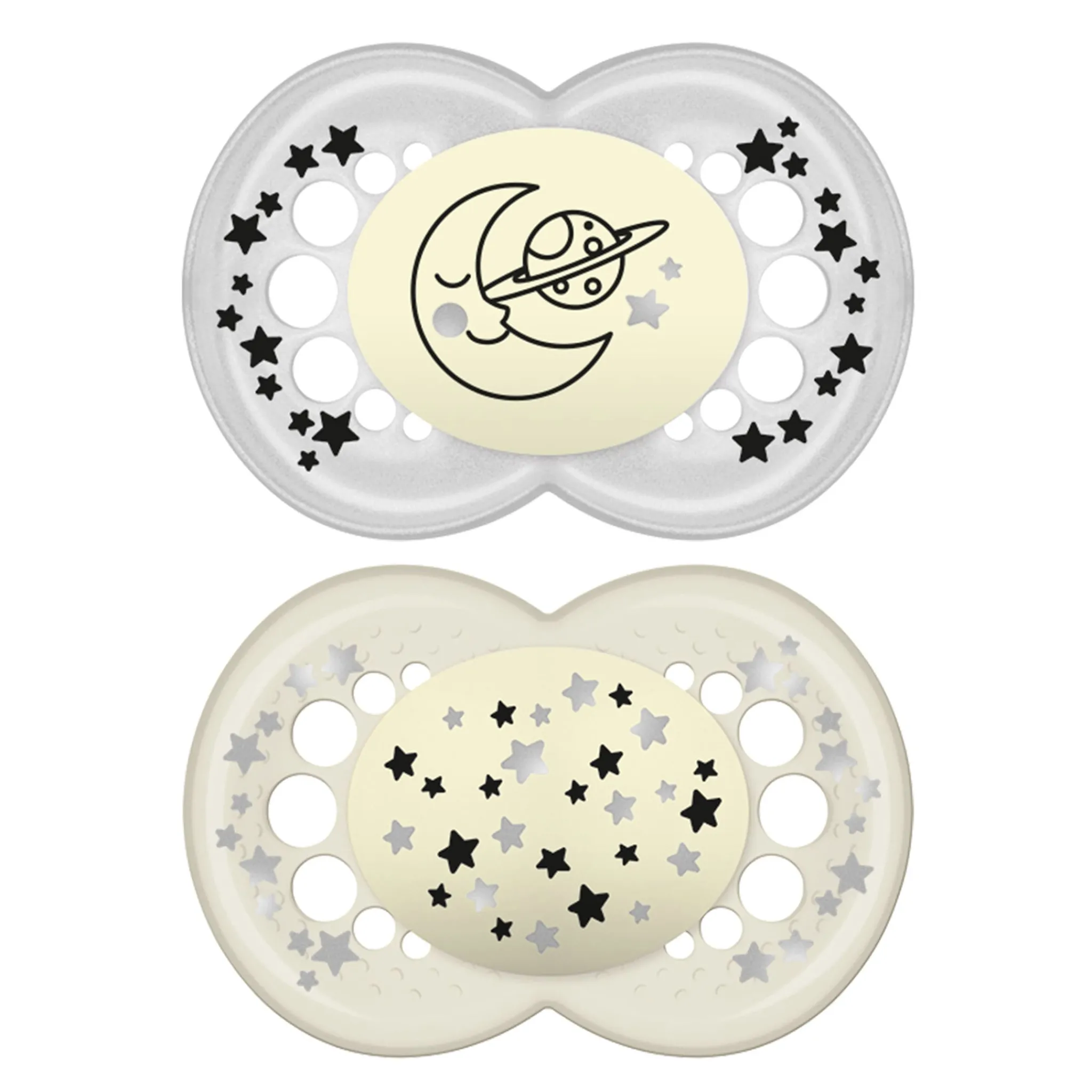 Mam Baby Pacifiers & Clips|Pacifiers & Clips>Pacifiers (2) Glow in the Dark 6m+