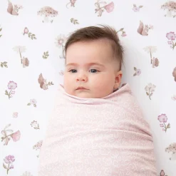 Kids Living Textiles Blankets|Blankets>2-pack Jersey Swaddle - Mushroom House