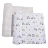 Kids Living Textiles Blankets|Blankets>2-pack Jersey Swaddle - Tractor Ride