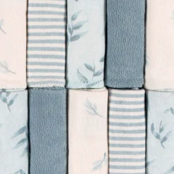 Kids Just Born Pack Washcloths (10) Leaves