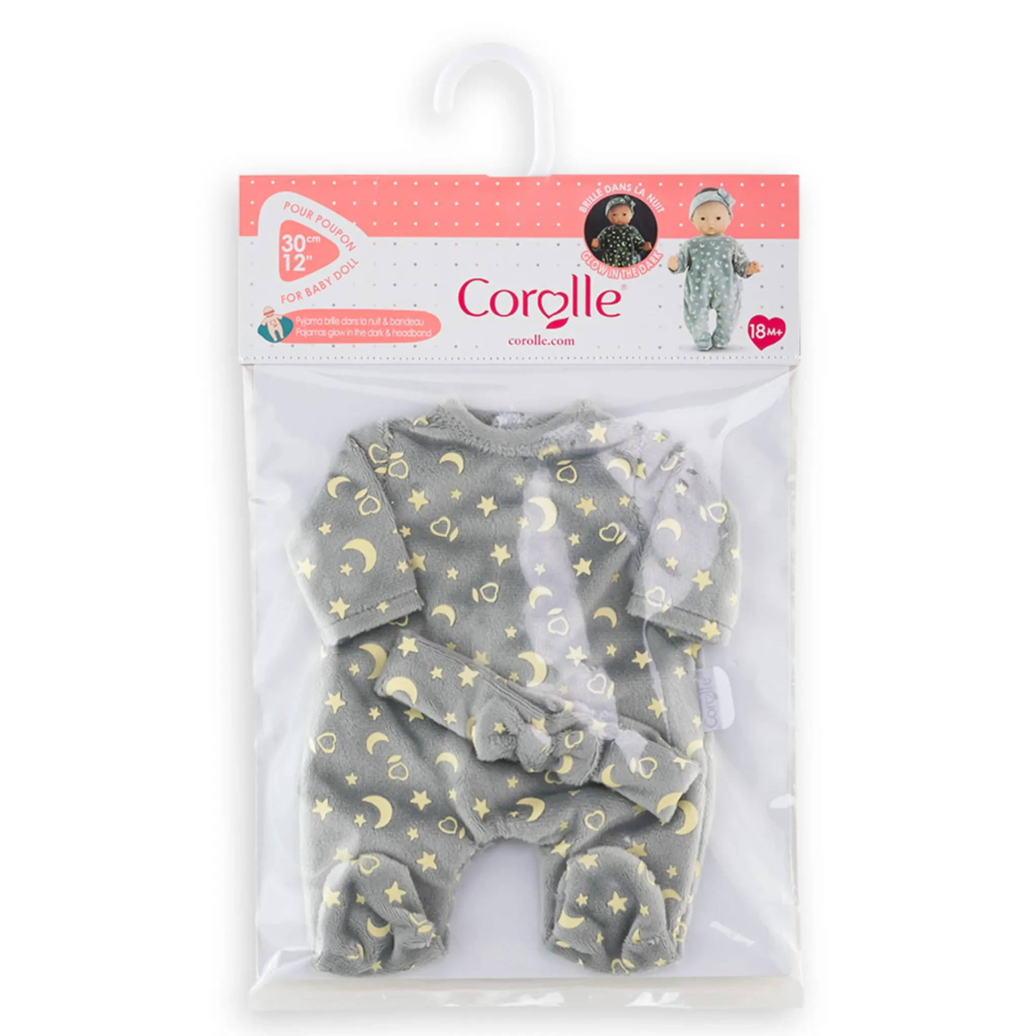 Corolle Dolls>Pajamas Glow in the Dark and Headband