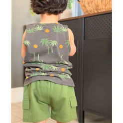Kids/BOY Camp by Birdz Palm Tank Top 2-8y