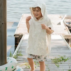 Kids/BOY Petit Lem Palm Tree Beach Poncho 3-6y