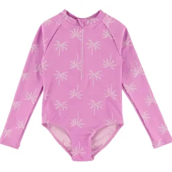 Kids Look Swimsuits>Palm Trees Long Sleeve Swimsuit 2-14
