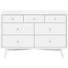 Babyletto Storage Furniture>Palma 7-Drawer Double Dresser - White