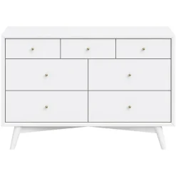 Babyletto Storage Furniture>Palma 7-Drawer Double Dresser - White