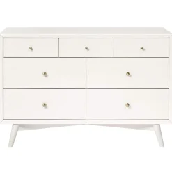 Babyletto Storage Furniture>Palma 7-Drawer Double Dresser - Warm White
