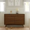 Babyletto Storage Furniture>Palma 7-Drawer Double Dresser - Natural Walnut