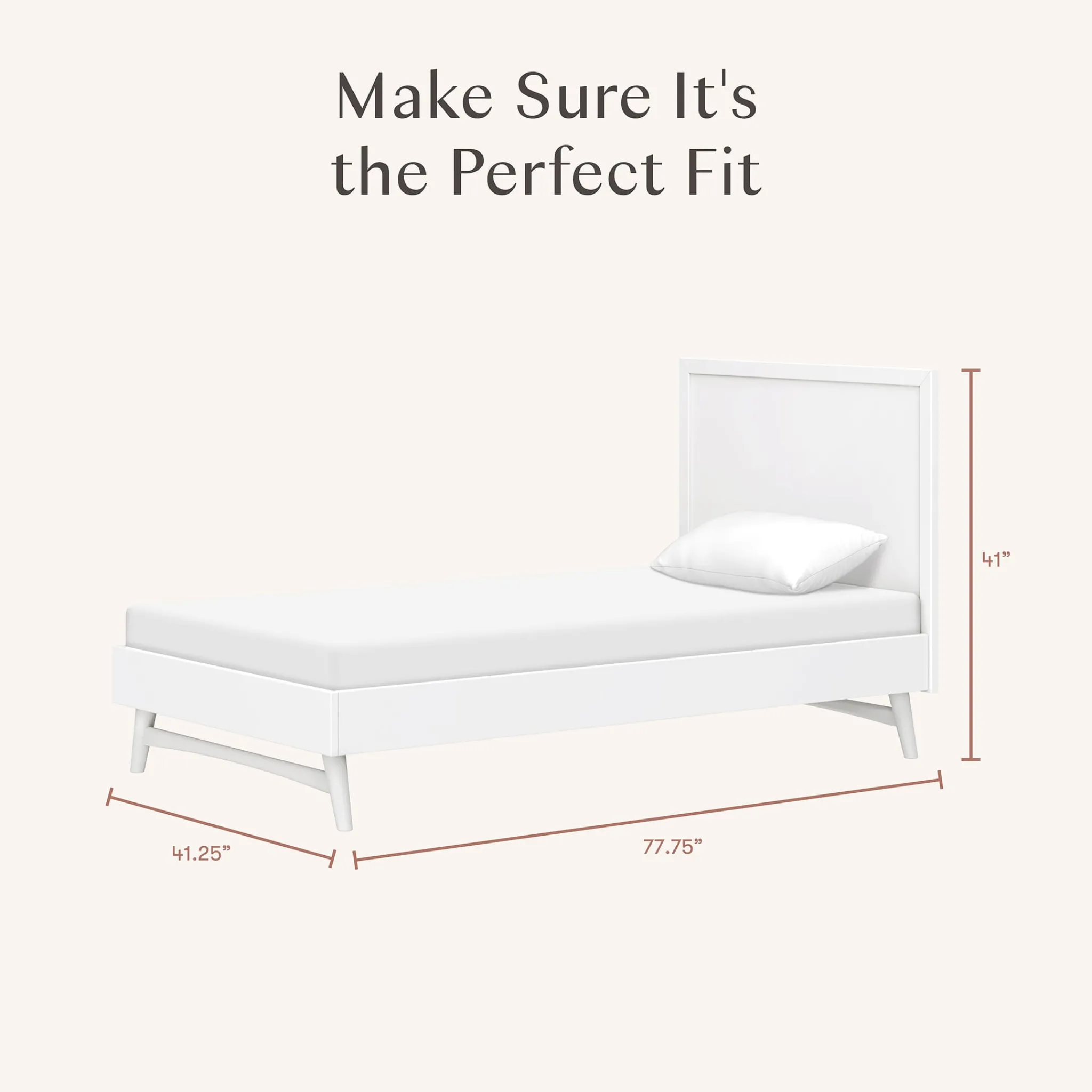 Babyletto Twin, Full & Queen Beds>Palma Twin Bed - White