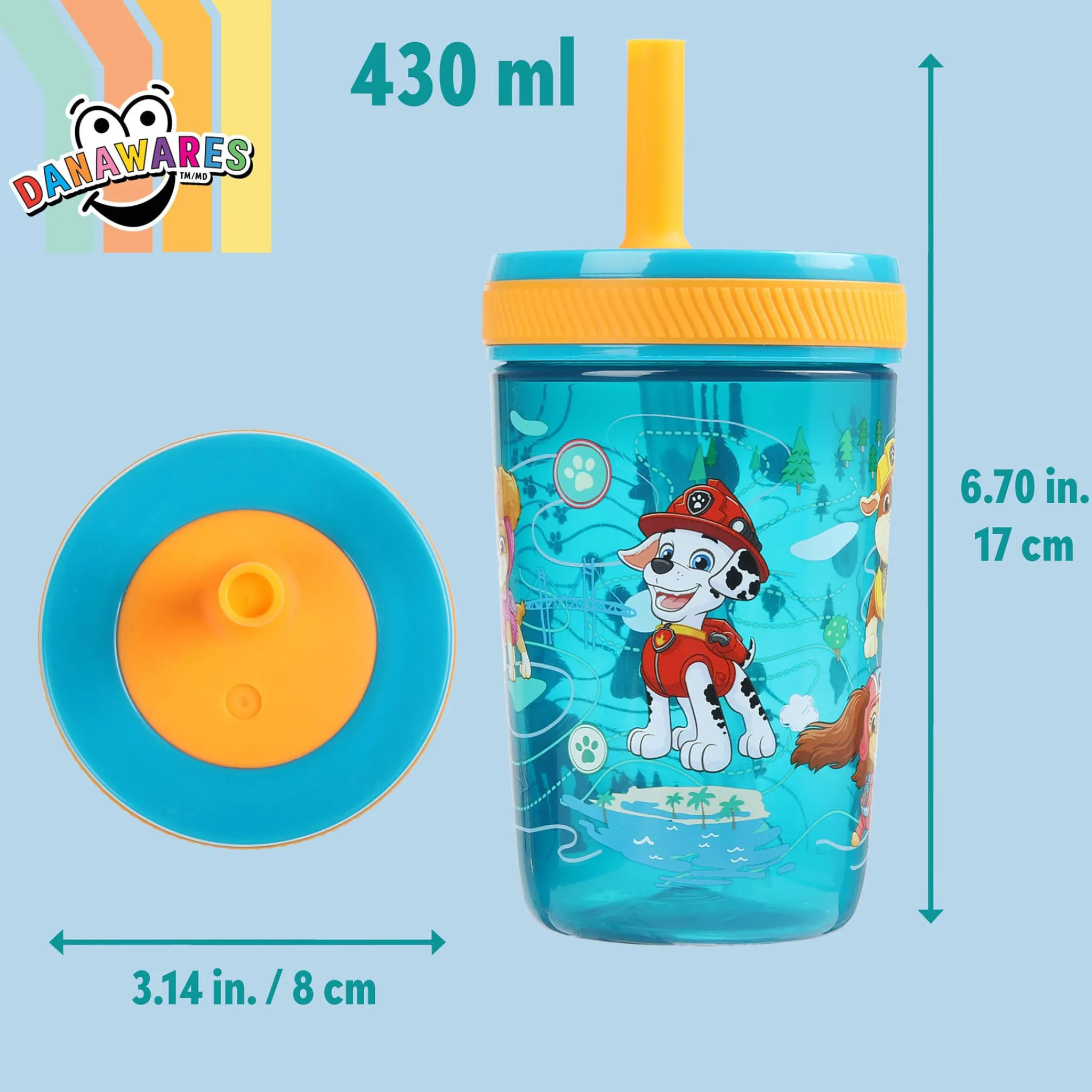 Kids Danawares Paw Patrol Tumbler With Straw