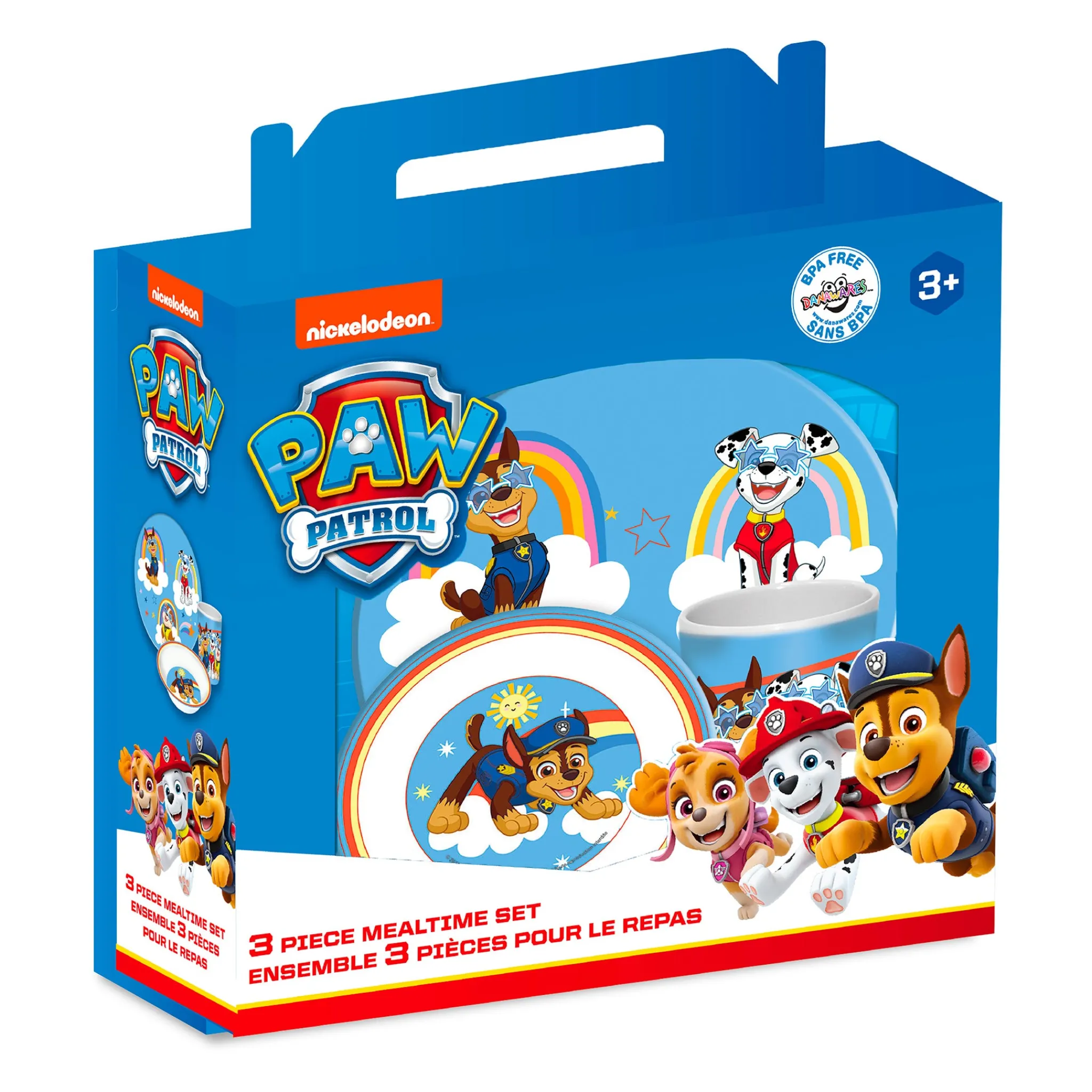 Kids Danawares Tableware|Plates & Placemats>3pcs Set Paw Patrol