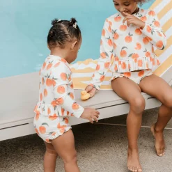 Petit Lem Peaches 2 Piece Long Sleeve Swimsuit 6-24m